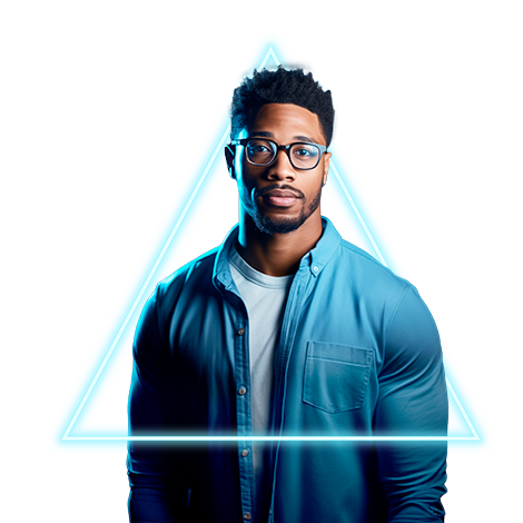 secure-developers black guy with glasses - AI generated